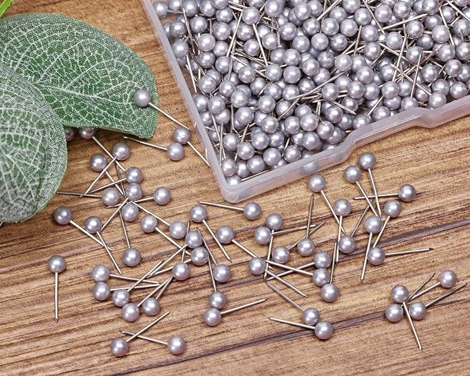 Tupalizy 1/8 Inch Small Round Ball Head Decorative Push Pins Map Thumb Tacks - Image 2