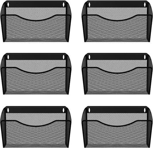 EasyPAG 6 Single Pocket Wall File Organizer, Mesh Hanging File Folder Organizer by EasyPAG