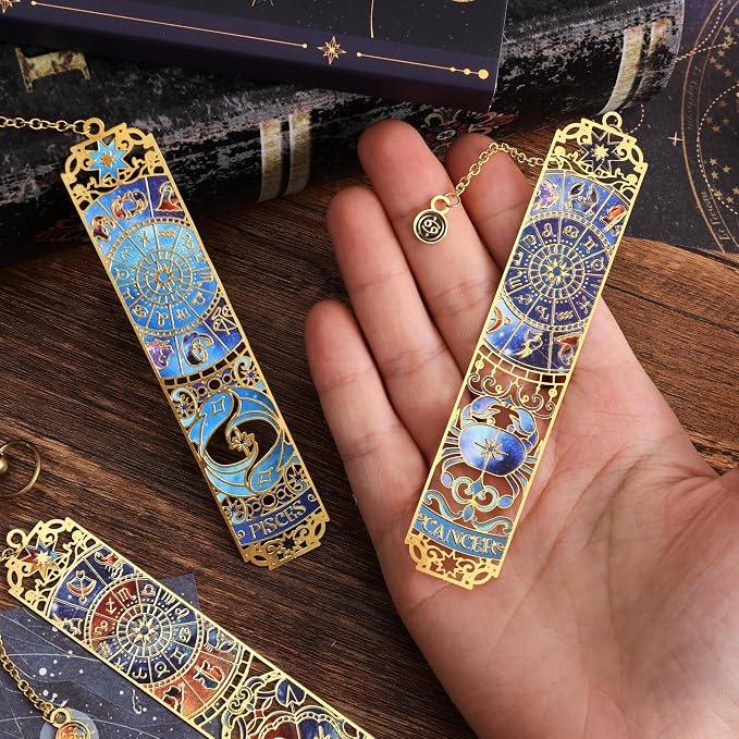 12 PCS Zodiac Theme Metal Bookmark - Image 6