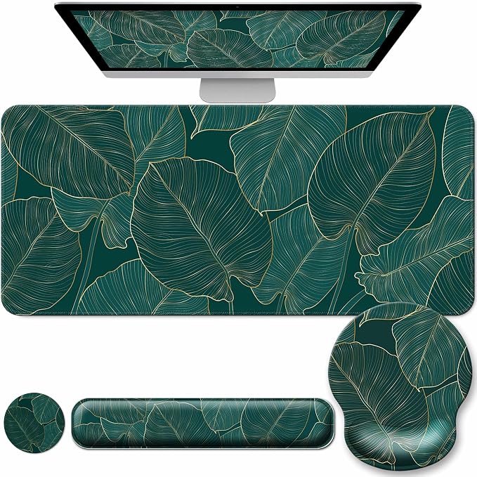 Desk Mat Set + Keyboard and Mouse Pad by VINEBURY