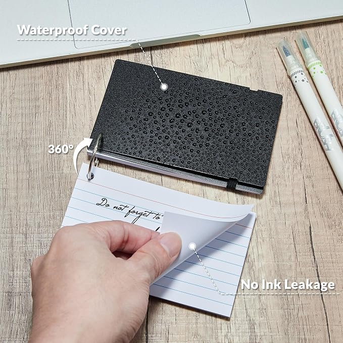 NEEWAY Ruled Index Cards with Ring 3x5 Inches, Flash Cards with Rings - Image 6