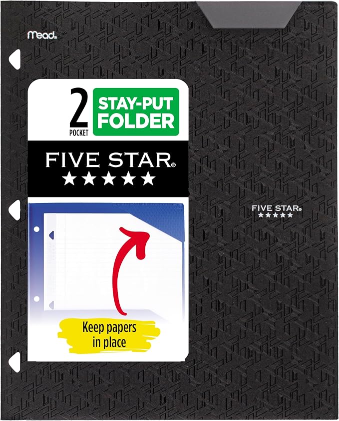 Five Star 2-Pocket Folder, Plastic Folder by FiveStar
