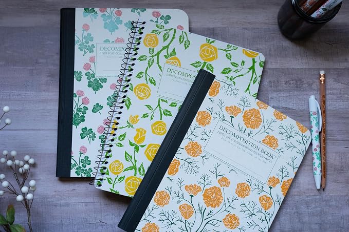 Decomposition 3-Pack Floral College Ruled Notebook - Image 3