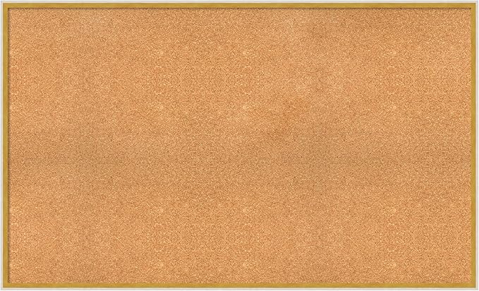 Amanti Art Natural Cork Board for Wall, 31x51 Vision Board with White Frame, Oversize Corkboard Office Decor for Home Organization, Modern Corkboard Pinboard to Display Items for Home Organization in-DeskLoop Office