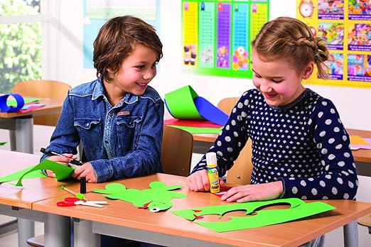 UHU Colored Glue Stick, 0.74oz Blue, rubs on Blue & Dries Clear, Washable, Solvent Free, Screw on Cap, Pack of 24-DeskLoop Office