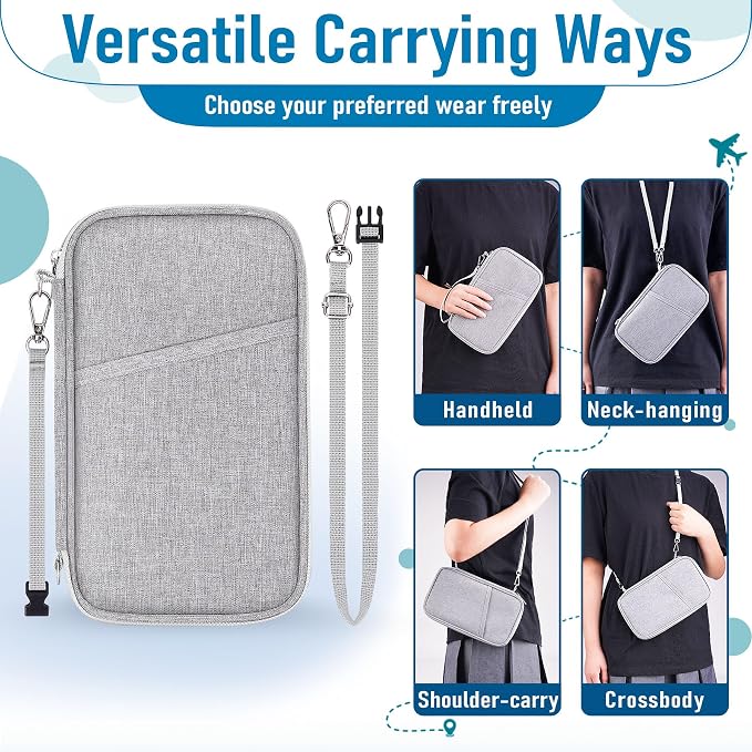 Family Passport Holder for Travel, RFID Blocking Travel Document Organizer - Image 5