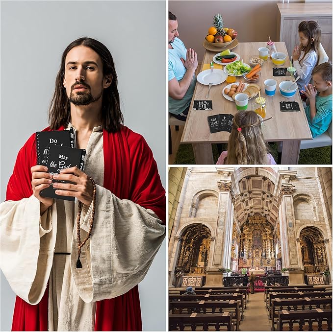 Christian Prayer Journal Spiral Black Notebooks Bulk Small Notepad with Pens - Small Notepads (4.13”x5.43”) - inspirational Gifts for male, Church Members & Bible Study Groups (30 sets Black)-DeskLoop Office