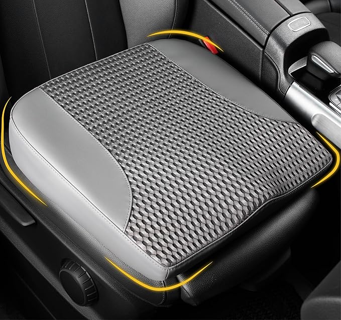 Car Seat Cushion, Comfortable Memory Foam Seat Pillow for Driving, Sciatica-Back Pain Relief, Cushion for Car-Truck, Office, Wheelchair - Dark Grey-DeskLoop Office