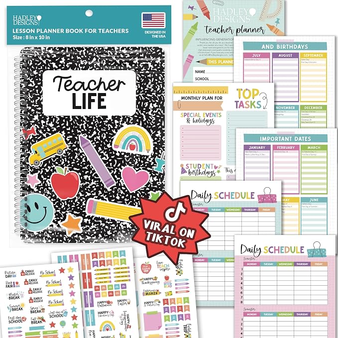 Hadley Designs Teacher Planner 2026-2027 Academic Year by HadleyDesigns