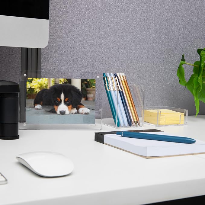 Mind Reader 3-Piece Desk Organizer Set, Pen Holder, Photo Frame and Sticky Note - Image 6