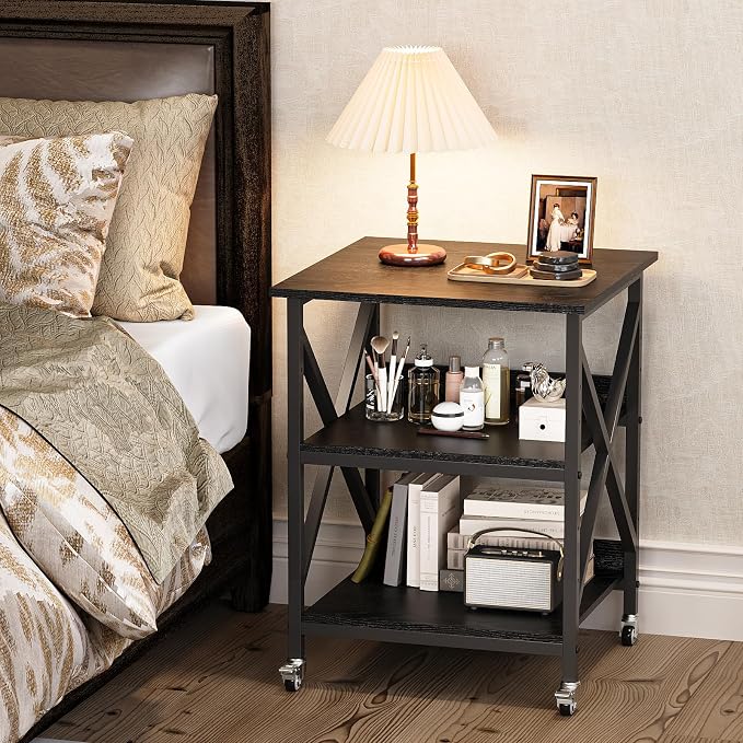 VENNQD 23.6 x 23.6 x 30.3 Inches Printer Stand, Large Printer Table - Image 9