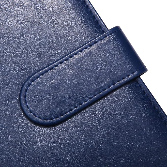 Padfolio Clipboard Folder Portfolio, Mymazn Faux Leather Folder Storage Clipboard with Cover for 8.5 x 11 Legal Pad A4 Refillable Folio Conference Writing Notepad (Blue)-DeskLoop Office