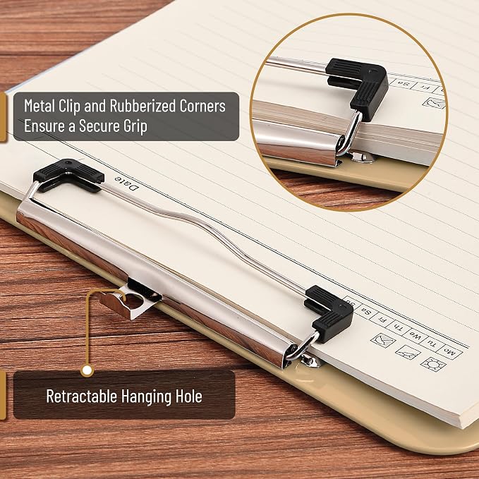 Mr. Pen- Plastic Clipboard, 12.5" x 9", 2 Pack | Petal Glow Clipboard Plastic - Image 3