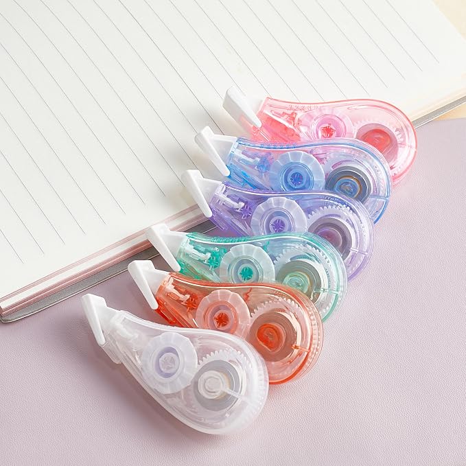 White Correction Tape, 6 Pack, 13.13 Feet Mini Correction Tape, Writing - Image 5