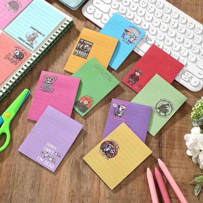 12 Pcs Funny Sticky Notes for Work 4x3 Inches Sarcastic Self Adhesive Notepads - Image 7