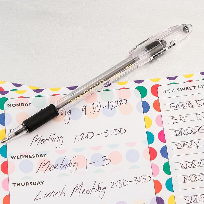 Pentel RSVP Ballpoint Pen, Medium Tip, Box of 12 - Image 8