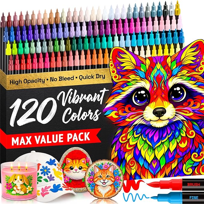 ARTISTRO 120 Acrylic Paint Markers by ARTISTRO