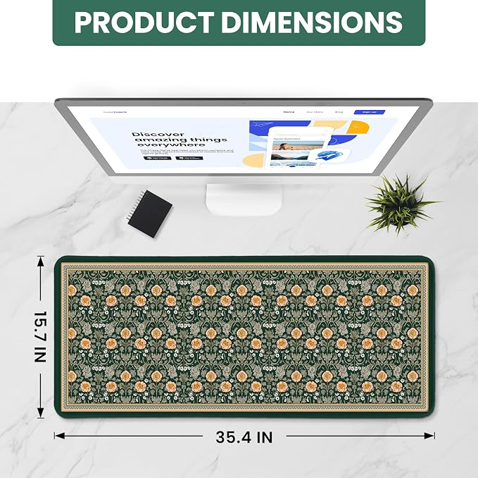 Large Mouse Pad for Desktop, Cute Desk Mat Pad Protector for Work & Gaming - Image 2