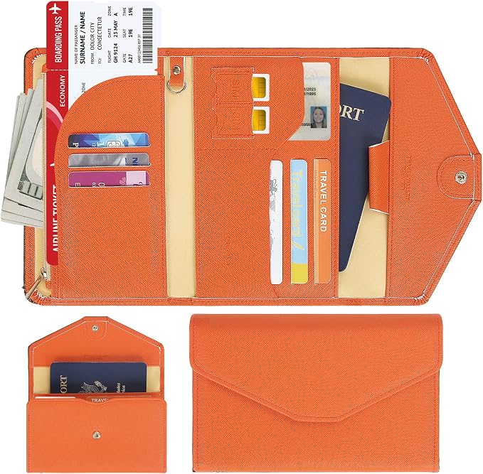 ZOPPEN Mulit-purpose Rfid Blocking Passport Holder Travel Wallet Passport and - Image 2