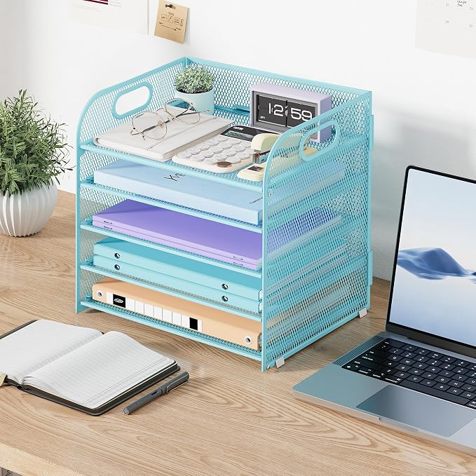 Cawukege 2 Pack 5 Tier Paper Organizer, Letter Tray - Image 7