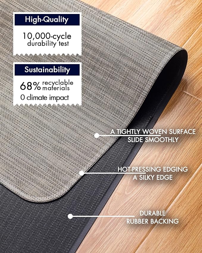 BARoyal Office Chair Mat for Hardwood Floor Under Desk Computer Rolling Chair - Image 4