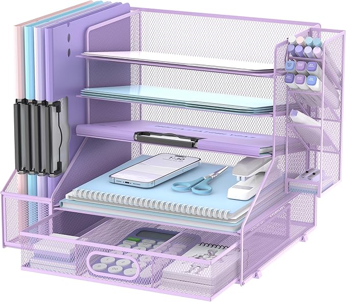 DALTACK Mesh Desk Organizer, 5-Tier Paper Letter Tray by DALTACK