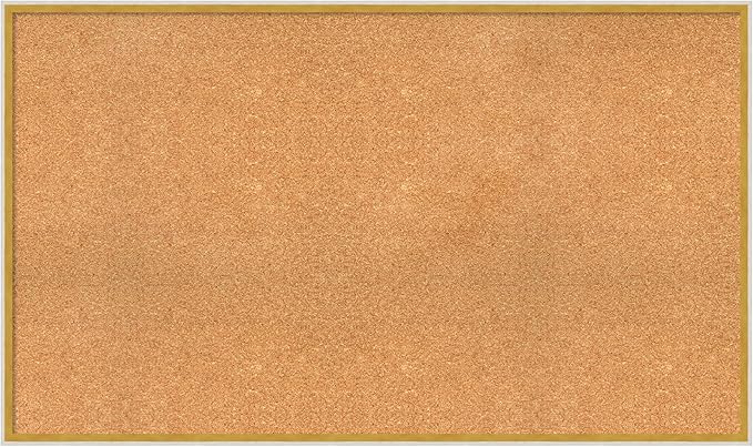 Amanti Art Natural Cork Board for Wall, 29x49 Vision Board with White Frame, Oversize Corkboard Office Decor for Home Organization, Modern Corkboard Pinboard to Display Items for Home Organization in-DeskLoop Office