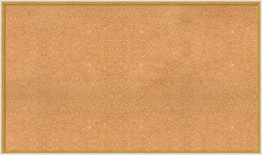 Amanti Art Natural Cork Board for Wall, 29x49 Vision Board with White Frame, Oversize Corkboard Office Decor for Home Organization, Modern Corkboard Pinboard to Display Items for Home Organization in-DeskLoop Office