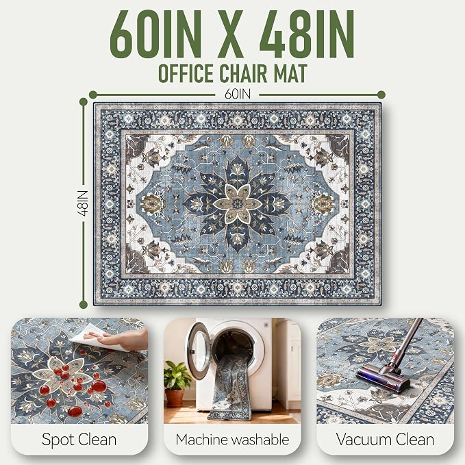 48"x60" Office Chair Mat for Hardwood, Under Desk Chair Mat for Home Office - Image 5