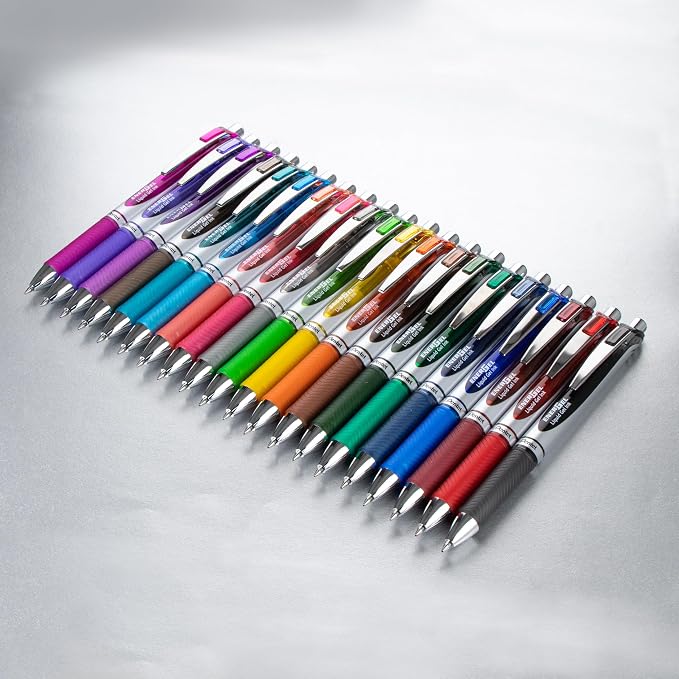 Pentel EnerGel RTX Retractable Liquid Gel Pen, Medium Line, Metal Tip, 20 Pack - Image 3