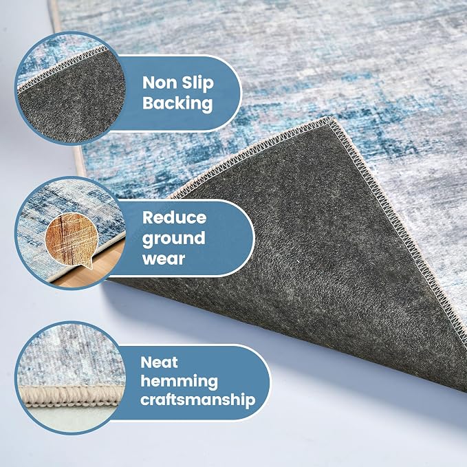 Office Chair Mat for Hardwood Tile Floor, Machine Washable Office Area Carpet - Image 4