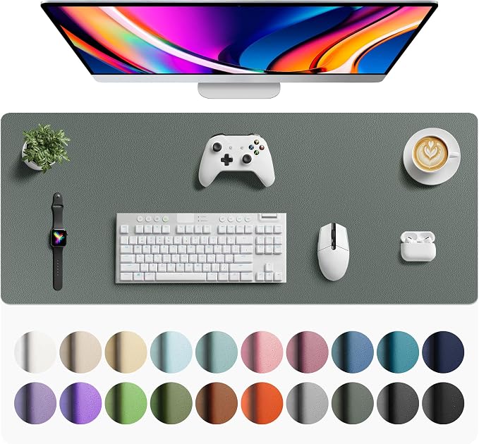 Aothia Faux Leather Desk Mat by AothiaSimpleNaturalUnique