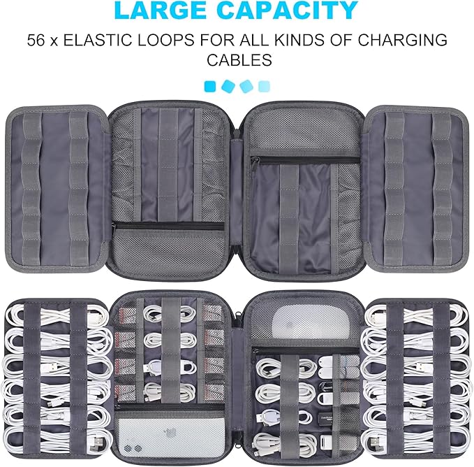 Lacdo Cord Organizer Travel, Cable Organizer Bag Case, Portable Electronics - Image 2