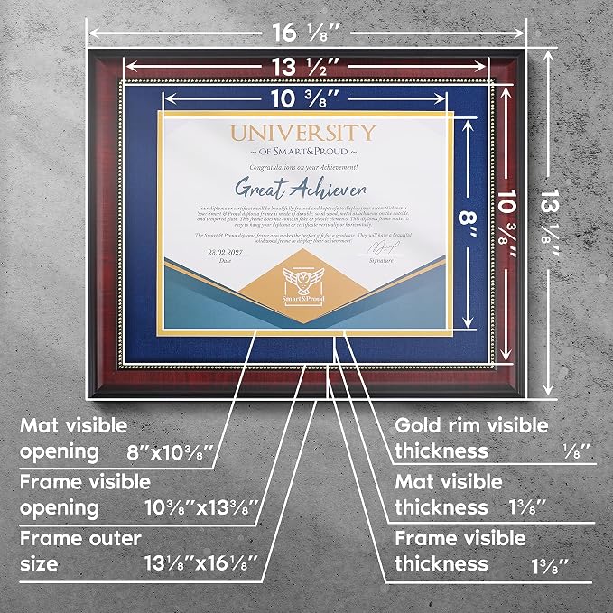 Wooden College Diploma Frame 8.5 x 11 - Image 3