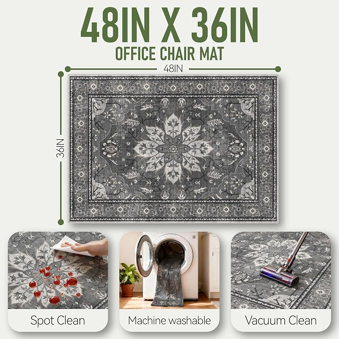 36"x48" Office Chair Mat for Hardwood, Under Desk Chair Mat for Home Office - Image 5