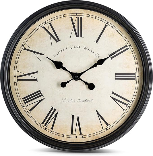 Bernhard Products Large Decorative Wall Clock 20 Inch Silent Non Ticking by BernhardProducts