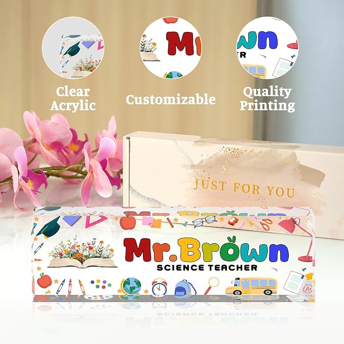 Custom Desk Name Plate Personalized, Acrylic Name Plate - Image 6