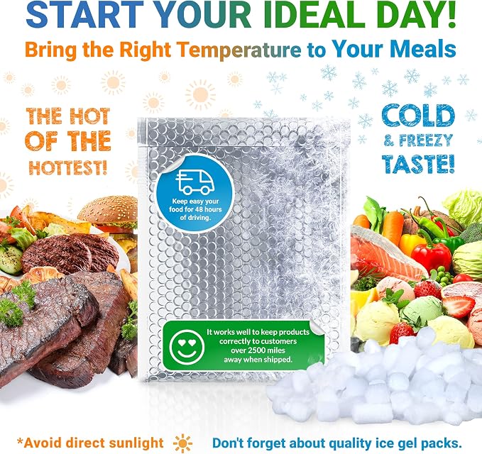 Amiff Silver Thermal Bubble Mailer, 12 x 17 Inches. 50 Pack Metallic Bubble - Image 3