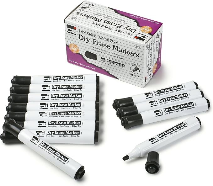 Charles Leonard Dry Erase Markers, Barrel Style - Image 2