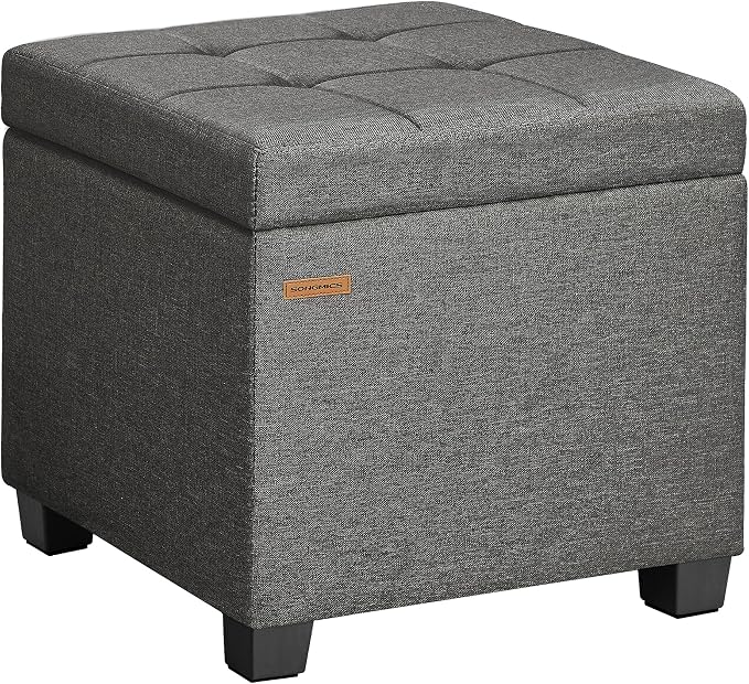 SONGMICS Square Storage Ottoman, Foot Stool Footrest by Unknown