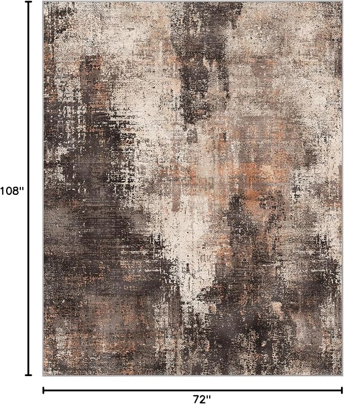 GENIMO Washable Area Rugs for Living Room, 6x9 Vintage Non Slip Rugs, Low Pile - Image 2