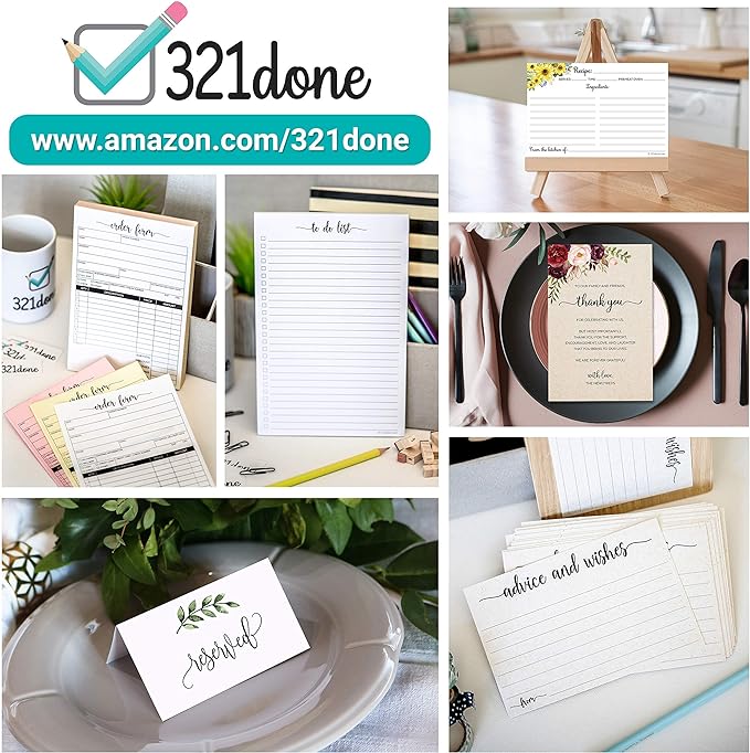 321Done Ruled Note Cards, 4x6 Thick Index Cards - Image 5