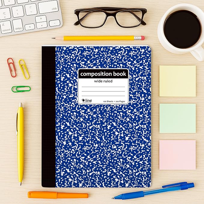 C-Line Composition Notebook, Wide Ruled, Marble Cover, 1 Notebook, Color May - Image 9