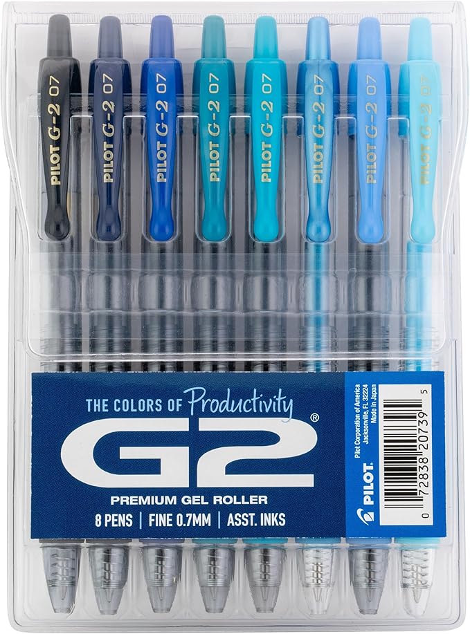Pilot G2 Premium Gel Roller Pens, G2 Boost Blue Pens Pack, The Colors of by PilotCorporationofAmerica