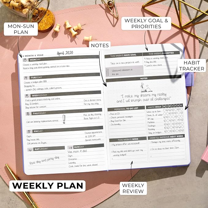 Clever Fox Planner – Undated Weekly & Monthly Planner - Image 3