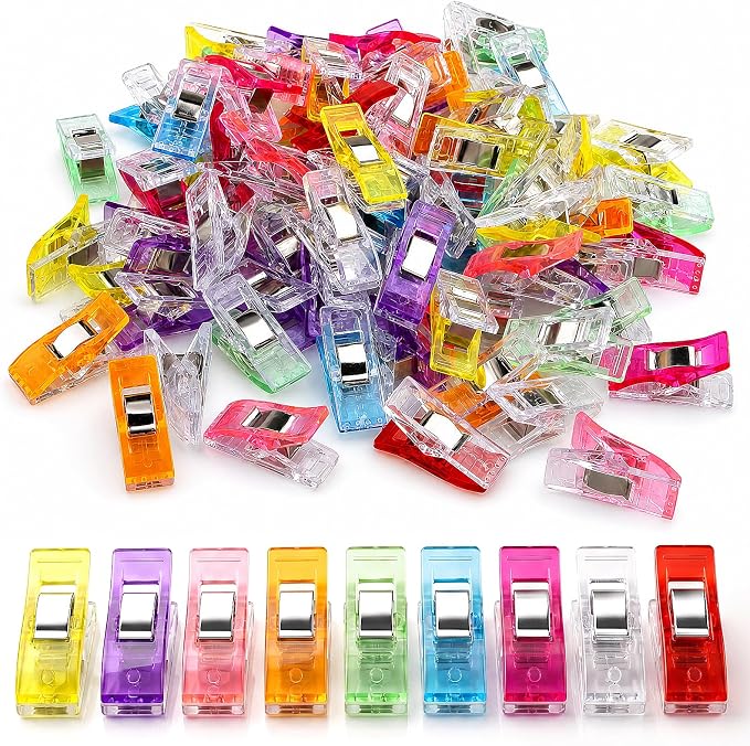 100 Pcs Multipurpose Sewing Clips Premium Quilting Fabric Clips by Vinlon