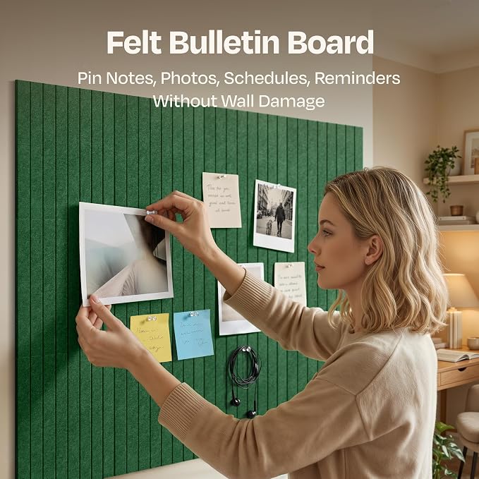 X-Large Cork Board Alternative 12-Pack Felt Bulletin Board Thick and Decorative - Image 2