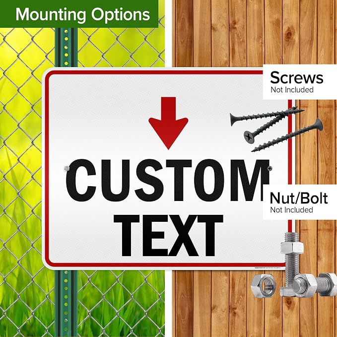 Custom Arrow Directional Sign, Down Arrow, 24x30 Inches, 3M EGP Reflective - Image 5