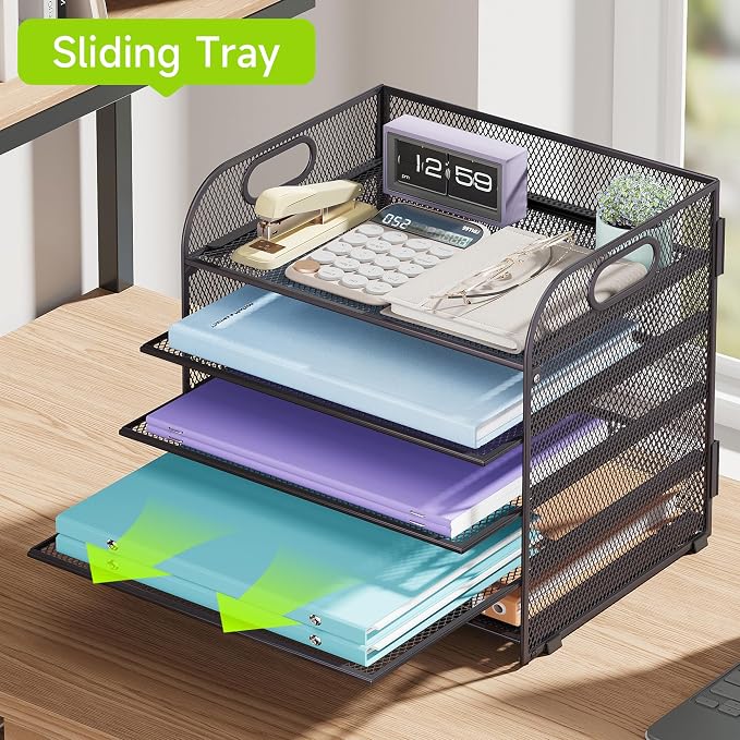 Cawukege 2 Pack 5 Tier Paper Organizer, Letter Tray - Image 3