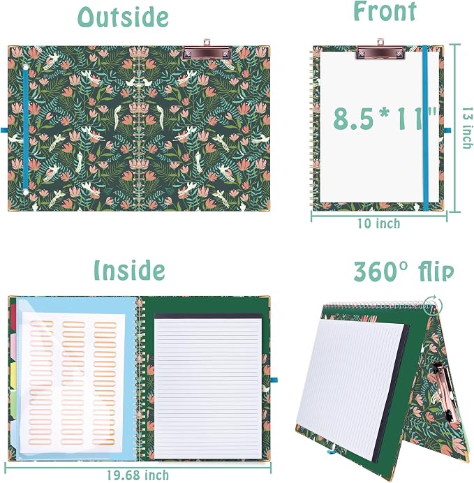 HAUTOCO Clipboard Folio with Refillable Notepad - Image 2